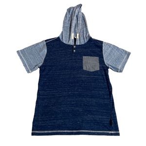 Boys Hooded Short Sleeve Shirt